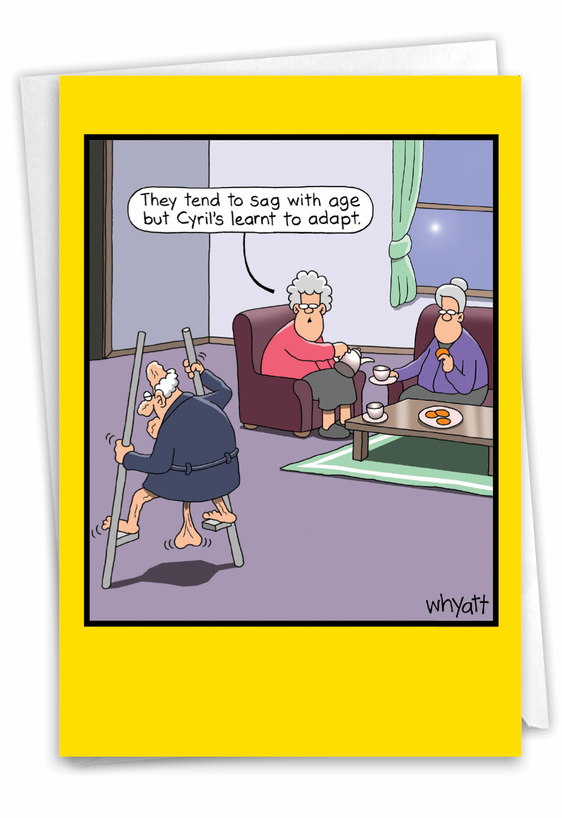 1 Funny Birthday Card with Envelope – Stilts 5376