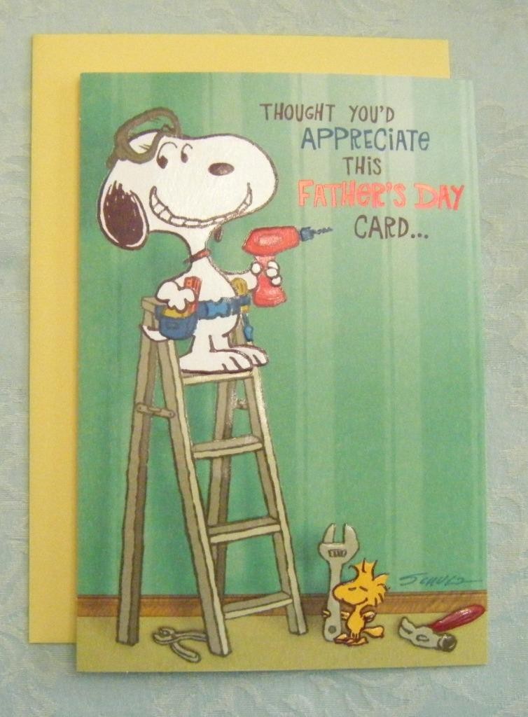 HALLMARK Peanuts Snoopy Father’s Day Greeting Card New (253)