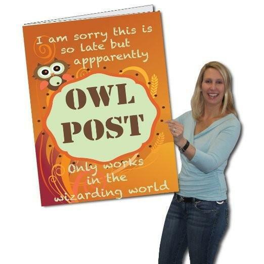 3′ Stock Design Giant Belated Birthday Card – Owl Post Wizarding World