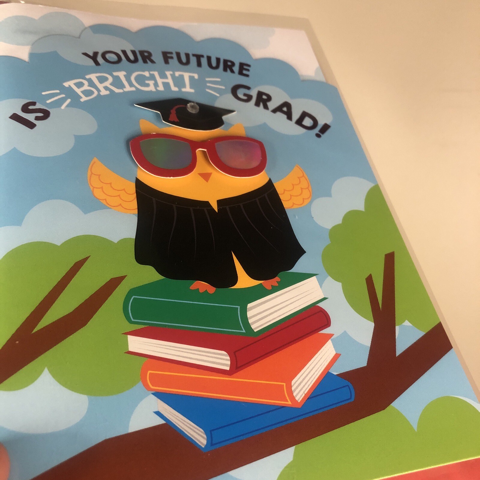 Lot of 8 VOILA Graduation Greeting Cards 3D in Plastic w/ Envelope Embellishment