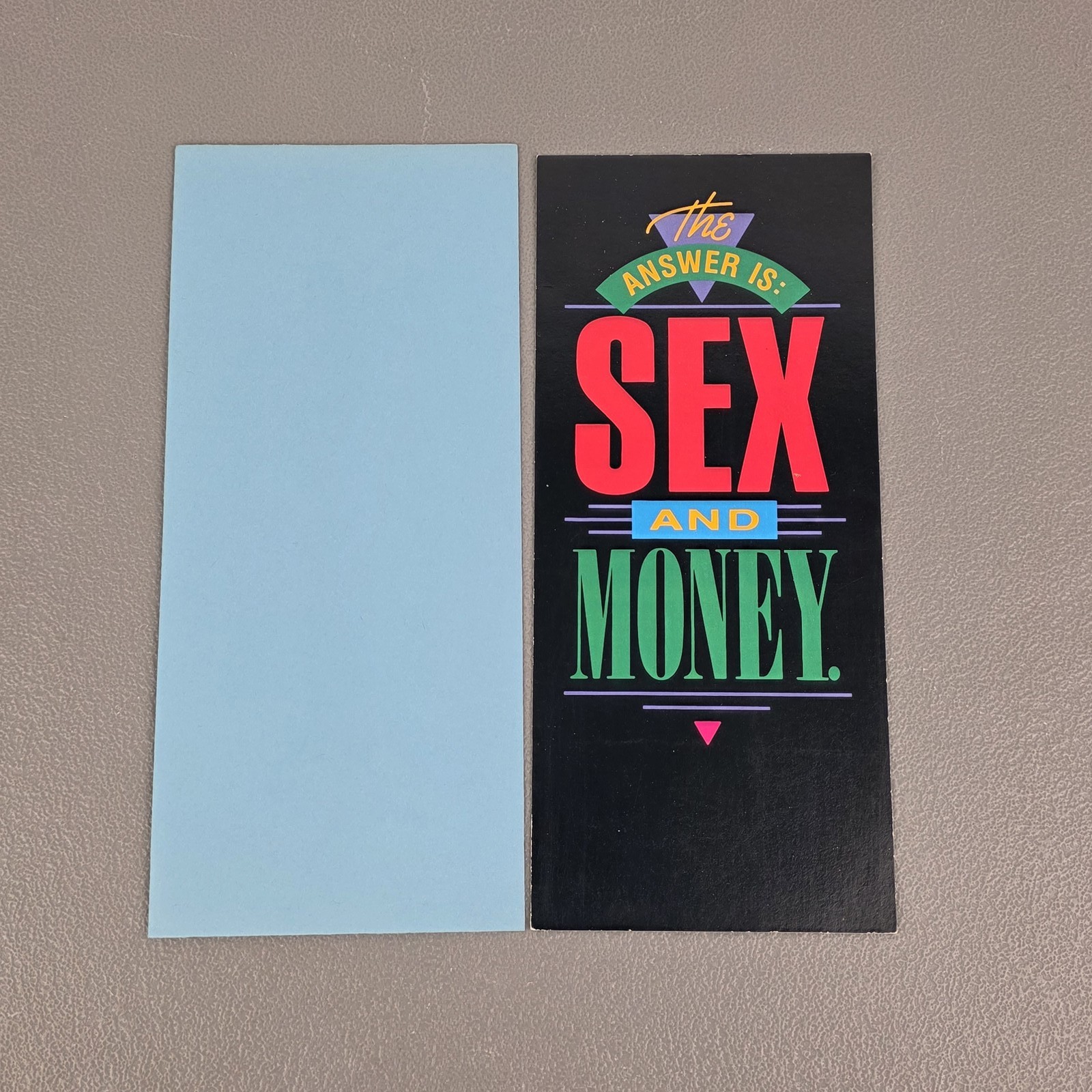 Vintage Ambassador Hallmark Birthday Card Sex & Money Adult Humor 1980s 90s