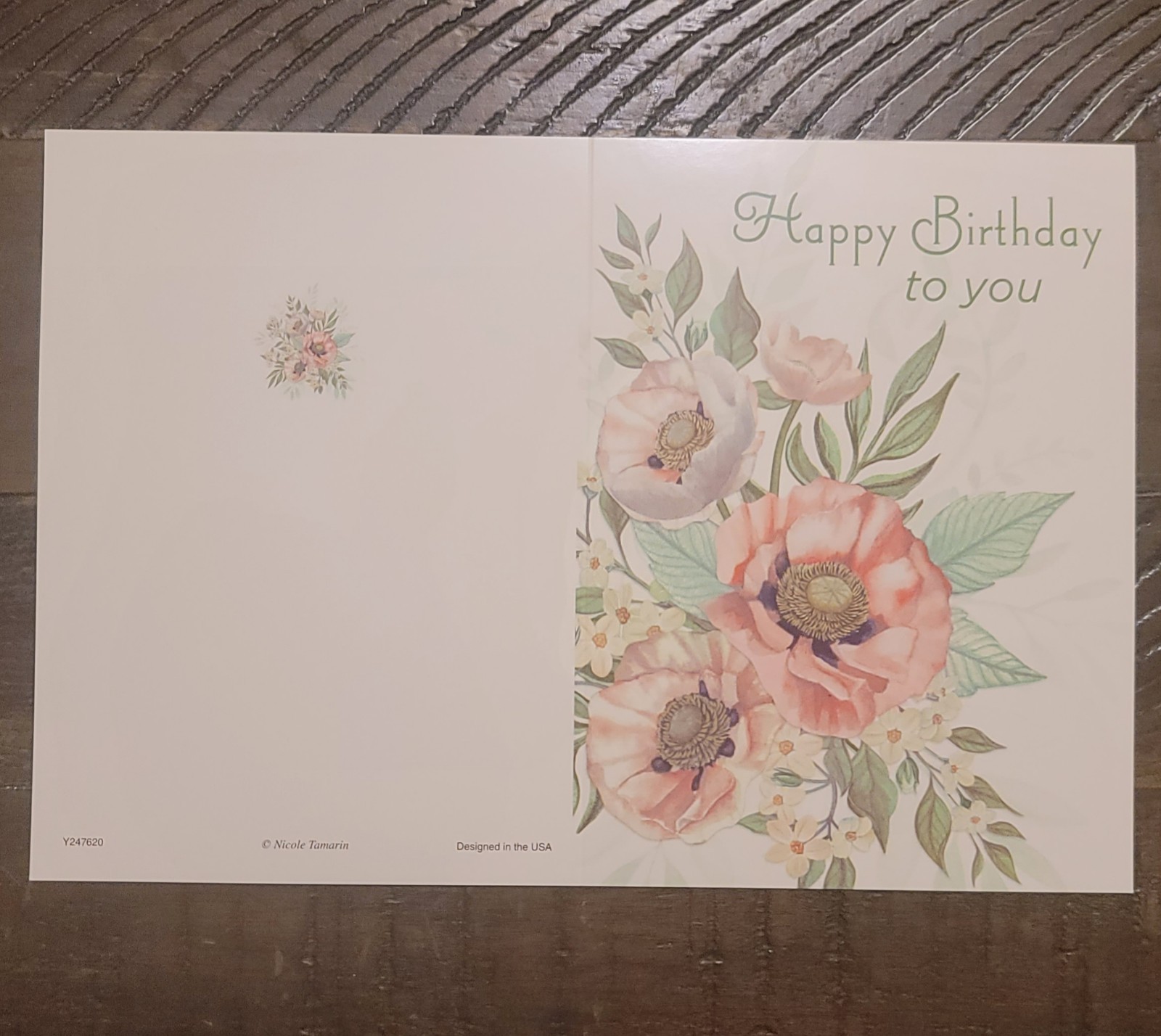 Unknown Brand Floral Happy Birthday Card Shower Happiness With Envelope