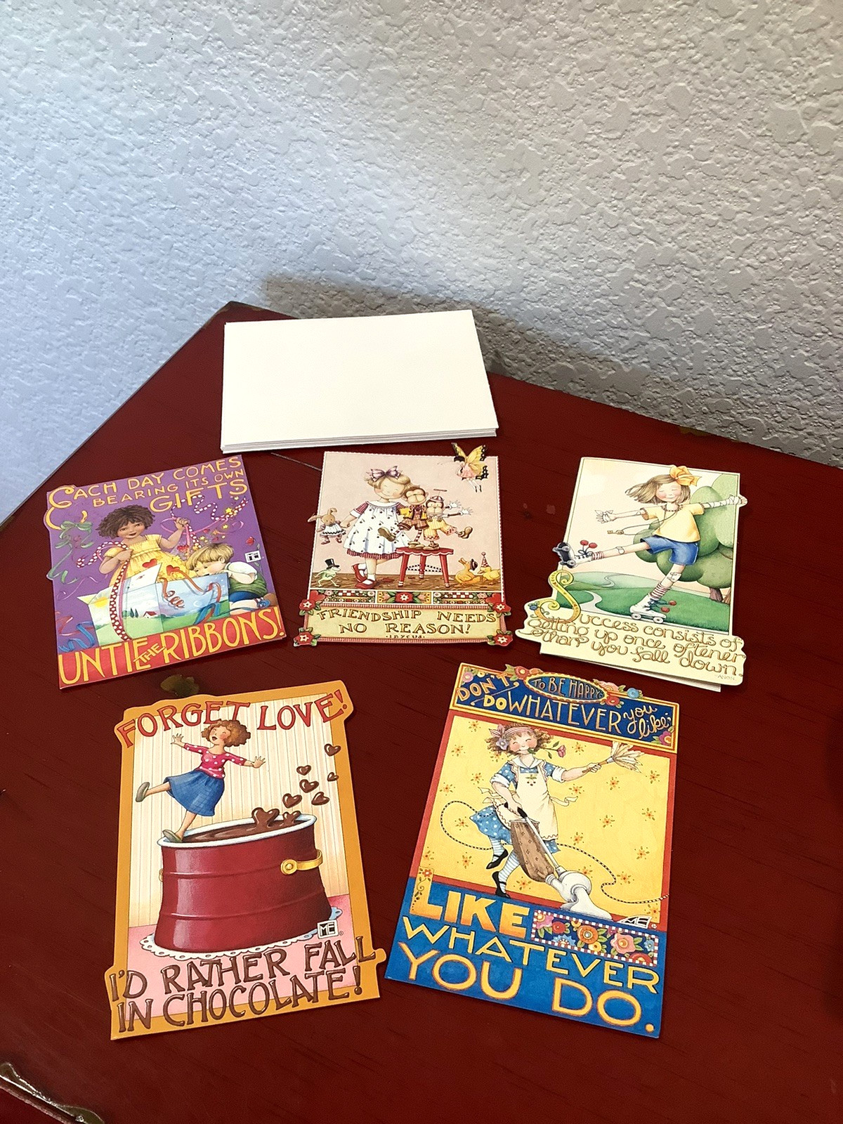 MARY ENGELBREIT Gift Cards Assorted Lot of 5 Different Designs Punch Studio~NEW