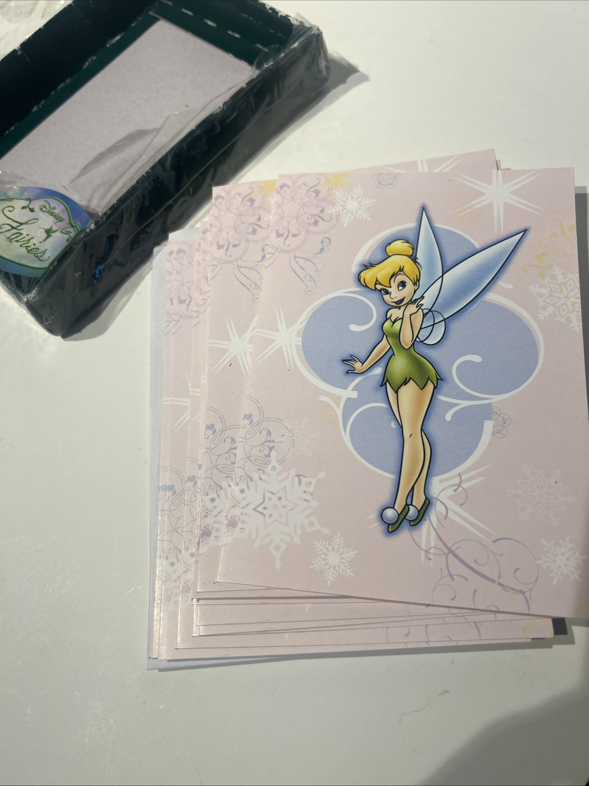 Disney Fairies Box of Tinker Bell Fairy Christmas Holiday Cards Open Box