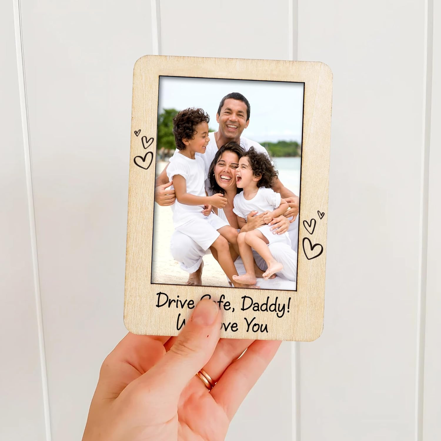 Drive Safe Visor Clip Picture Frame for Car Fathers Day Daddy Token – Custom Car