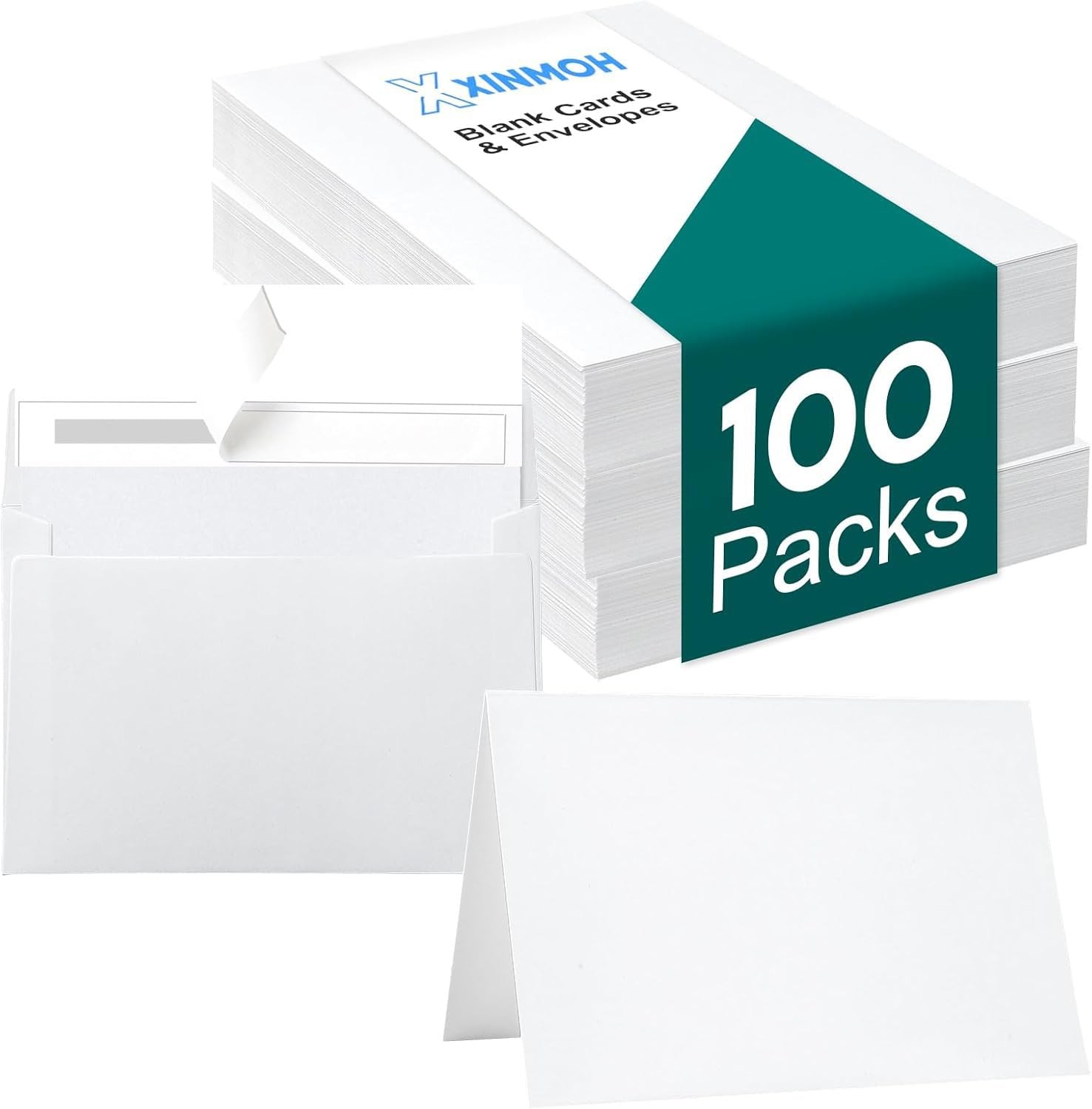 100 Pack White Blank Cards and 100 Envelopes 4×6, Note 4×6 inches,