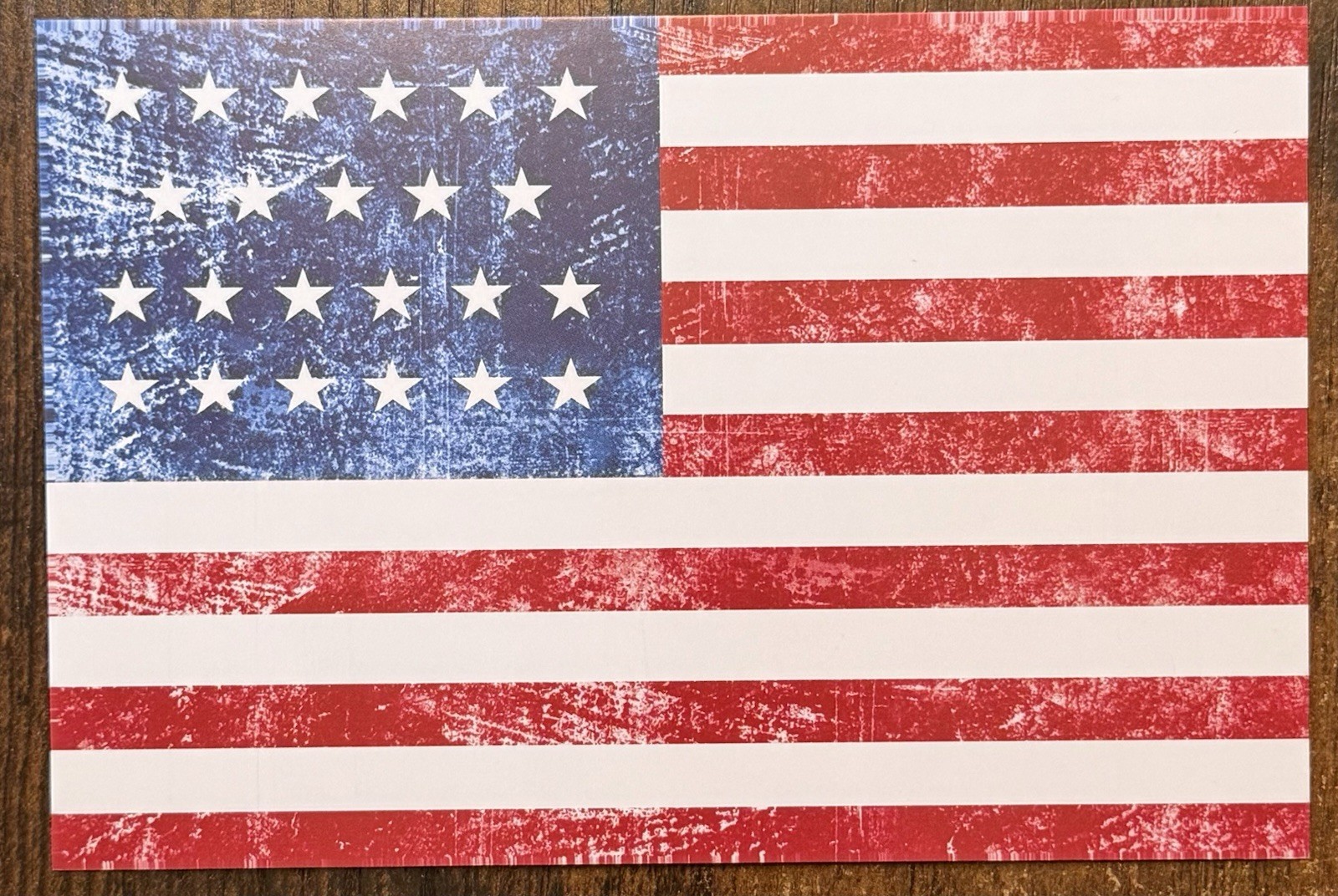 Patriotic USA Flag July 4th Memorial Day Military Greeting Card Envelope GC25