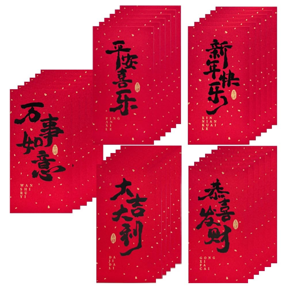 30 PCS Red Envelopes Money Cash Lucky Hong Bao Gift Pockets Spring Festival