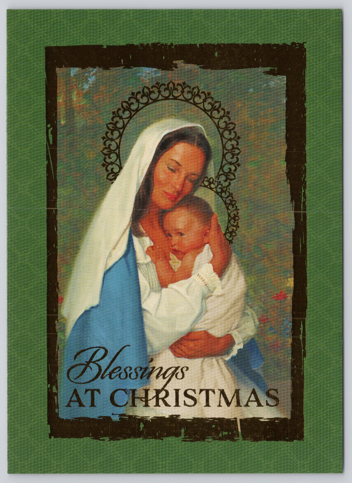 Greeting Card Madonna and Child Mother Mary with Baby Jesus – Christmas