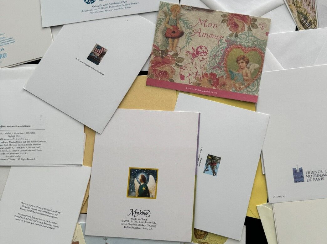 (40) Vtg RANDOM DEFECT CARDS Bulk Lot, American Greetings Hallmark +Others, NO ✉