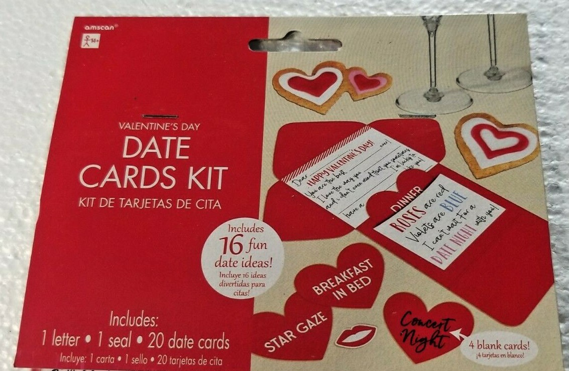 Date Card Kit Valentine’s Day 20 Date Cards +1 Letter+ 1 Seal New Love
