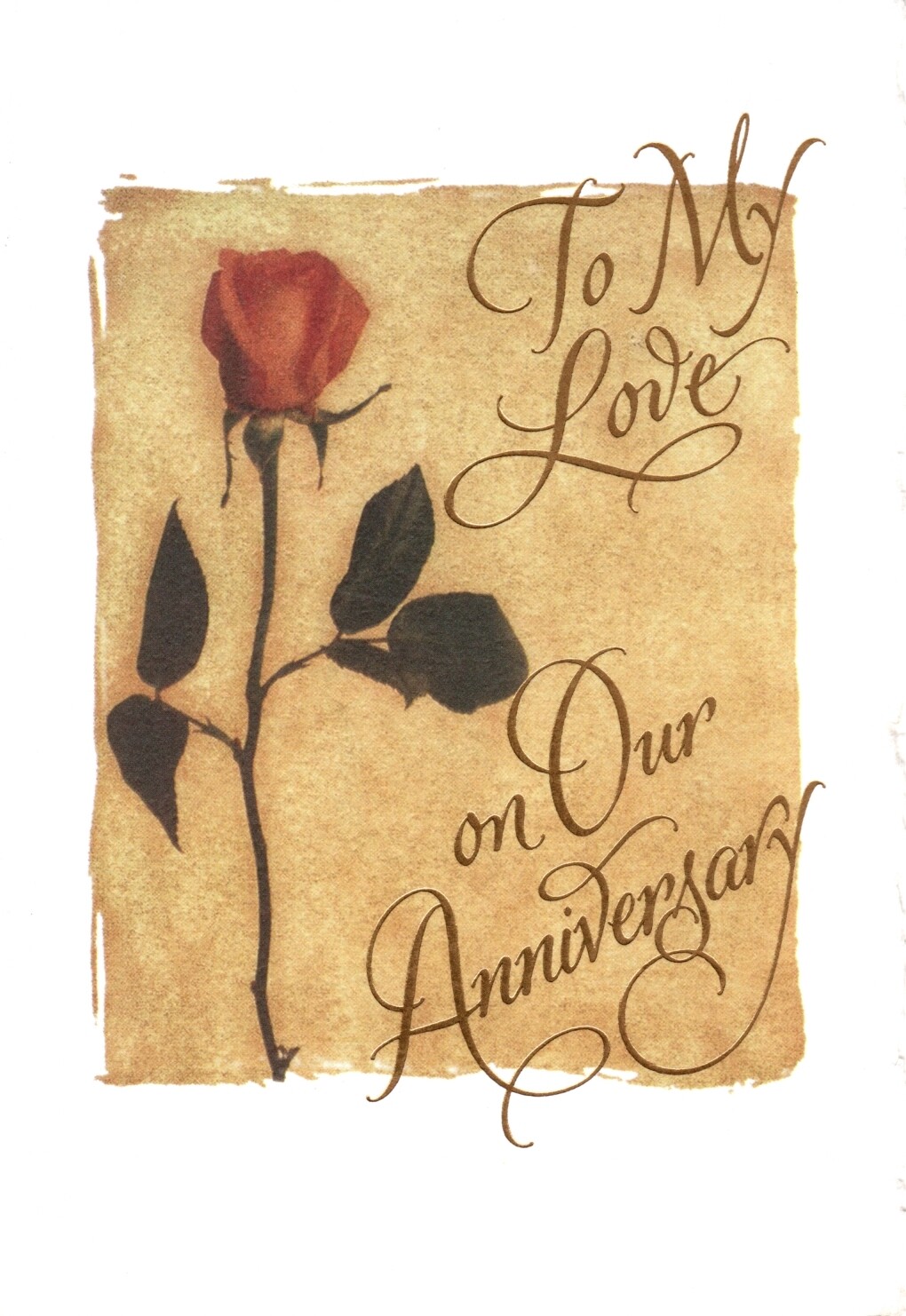 Happy Anniversary Wife Lover My Love Romantic Red Rose Greeting Card