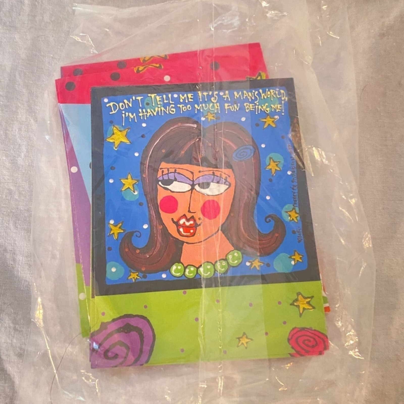FRIENDSHIP Funny Brunette Girl Greeting Cards Leanin’ Tree Lori Wiseman NOS