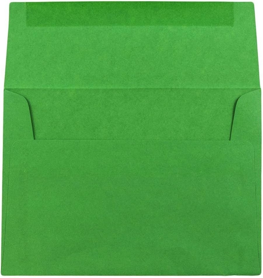 A6 Christmas Green 100-Count Recycled Invitation Envelopes – Eco-Friendly Charm