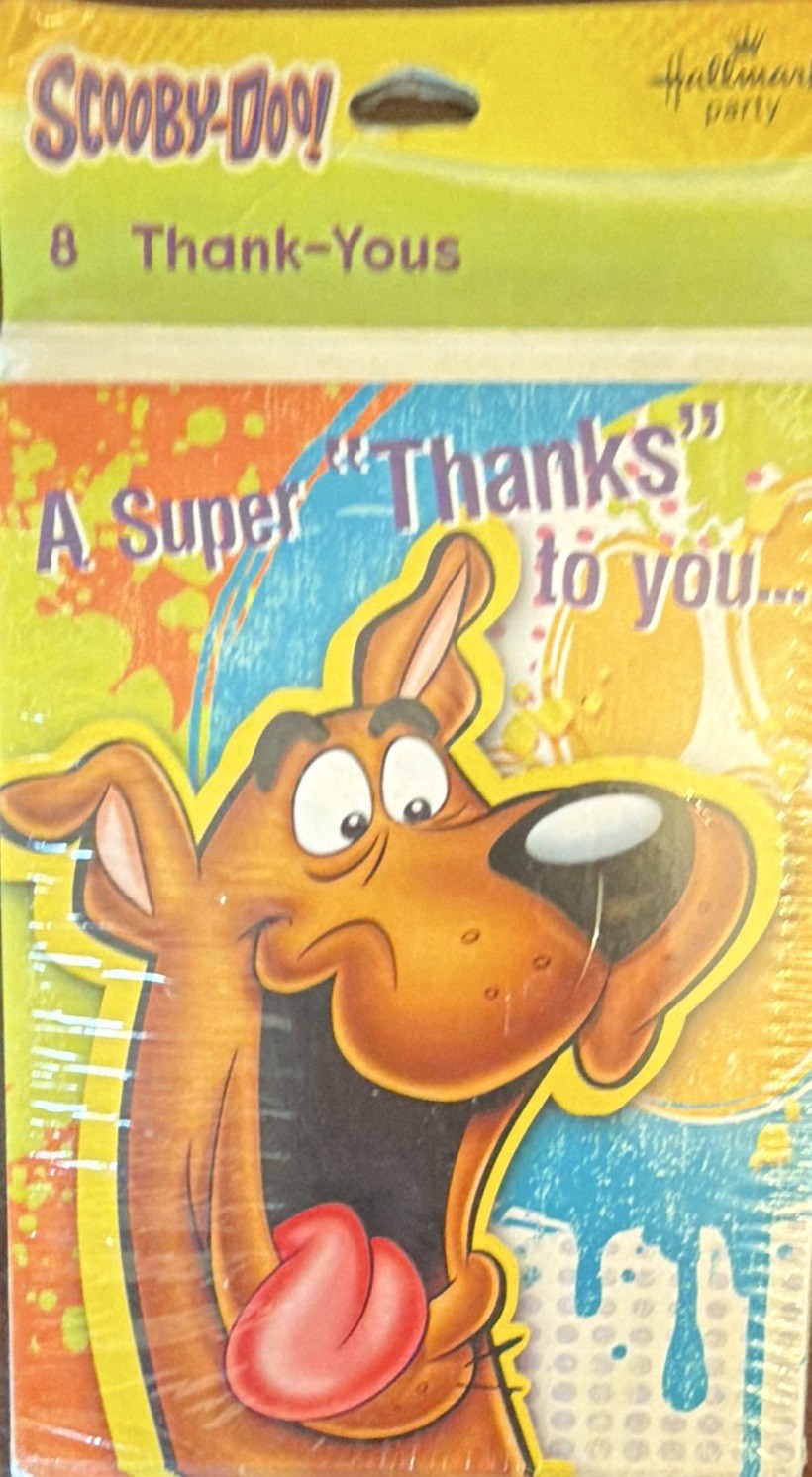 Hallmark Scooby-Doo Thank-You Cards 8 Pack Cartoon Character Multicolor