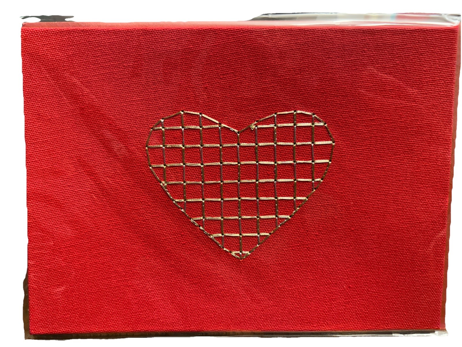 PAPYRUS Lori Weitzner Design Blank Greeting Card Red & Gold Heart Valentine Day