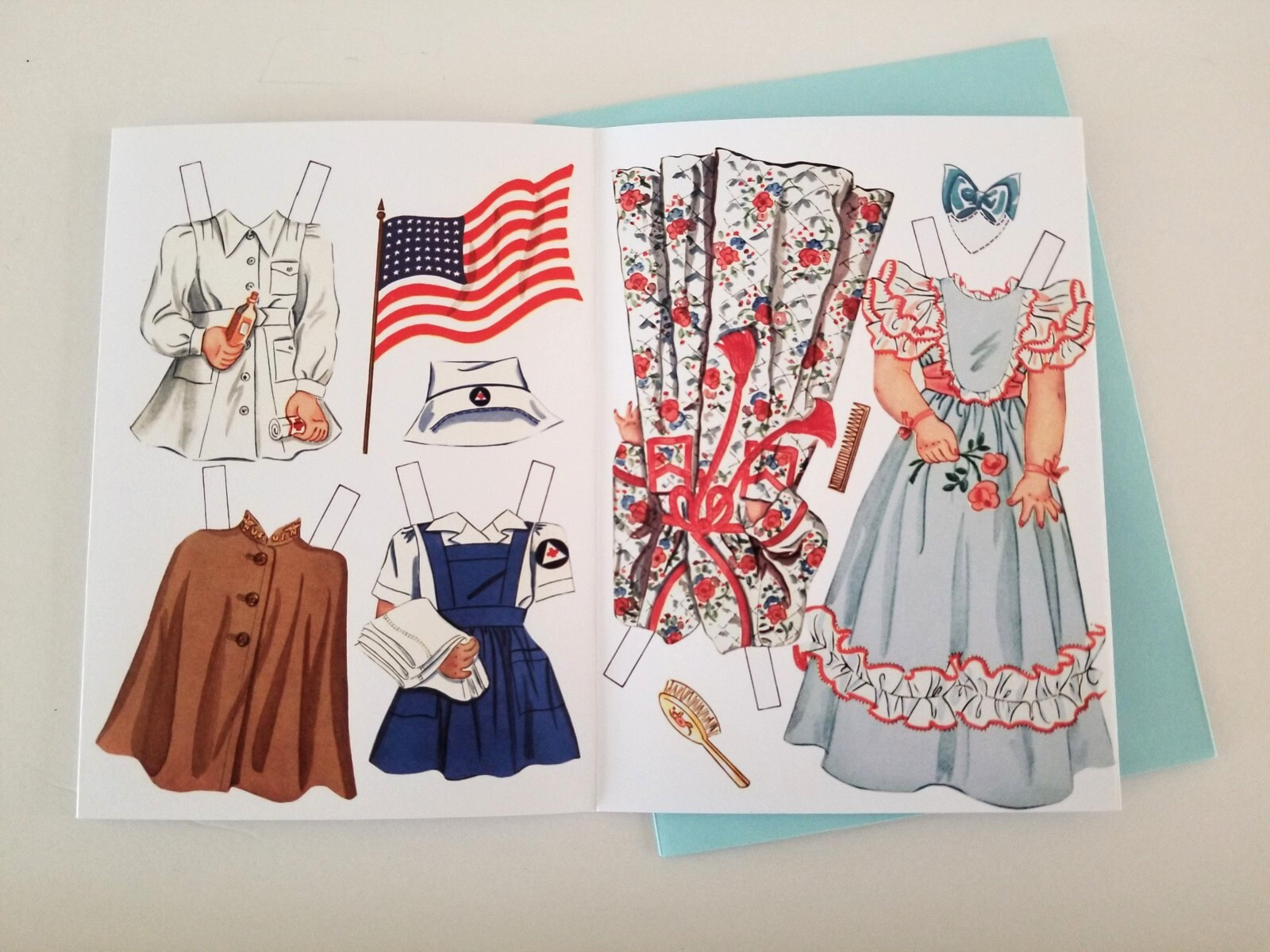 Paper Doll Greeting Card Vintage Nurse Repro Art NEW w/ Envelope Hilda Miloche