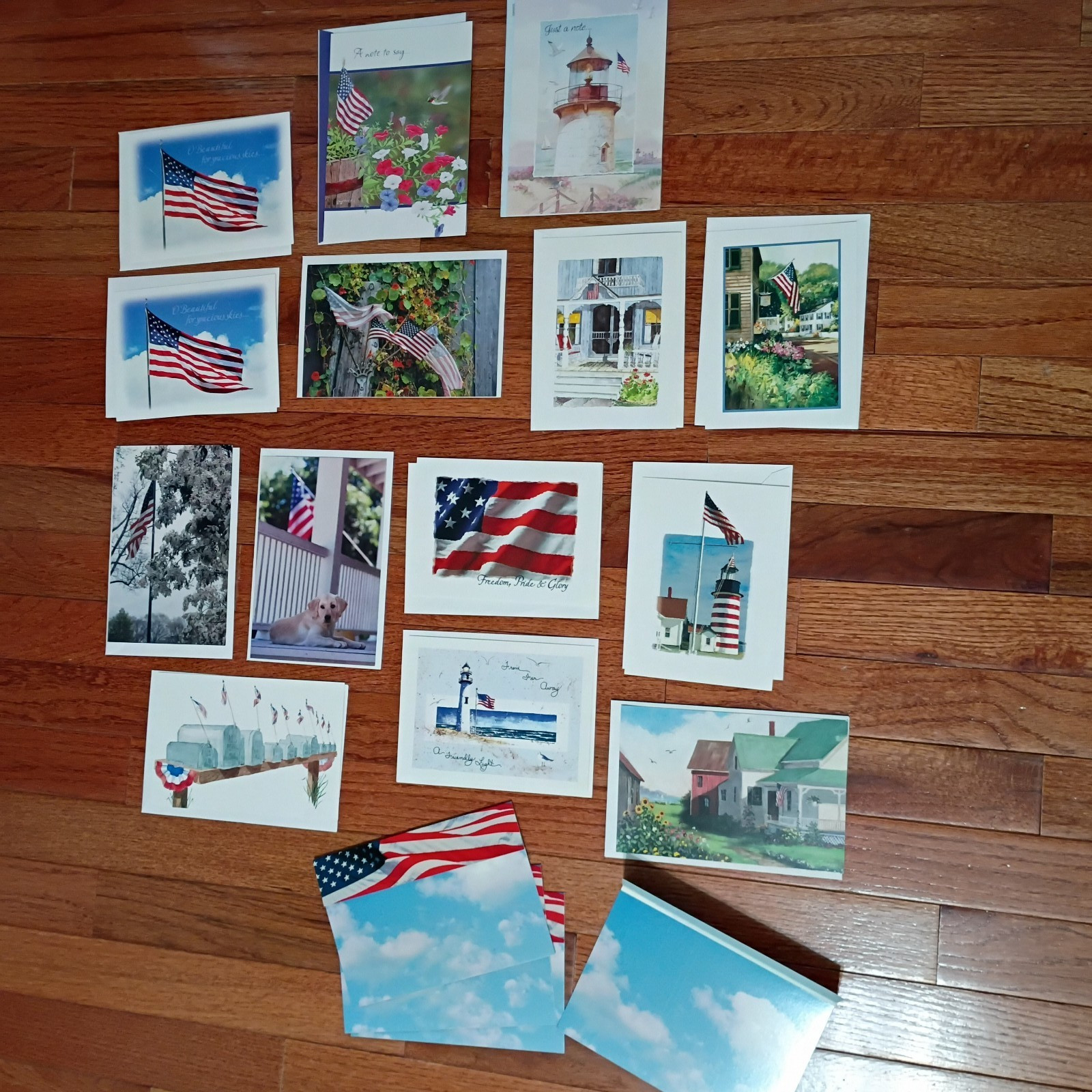 18 Blank Note Cards Flags Display Flag Day 4th Of July Celebration Party Invites