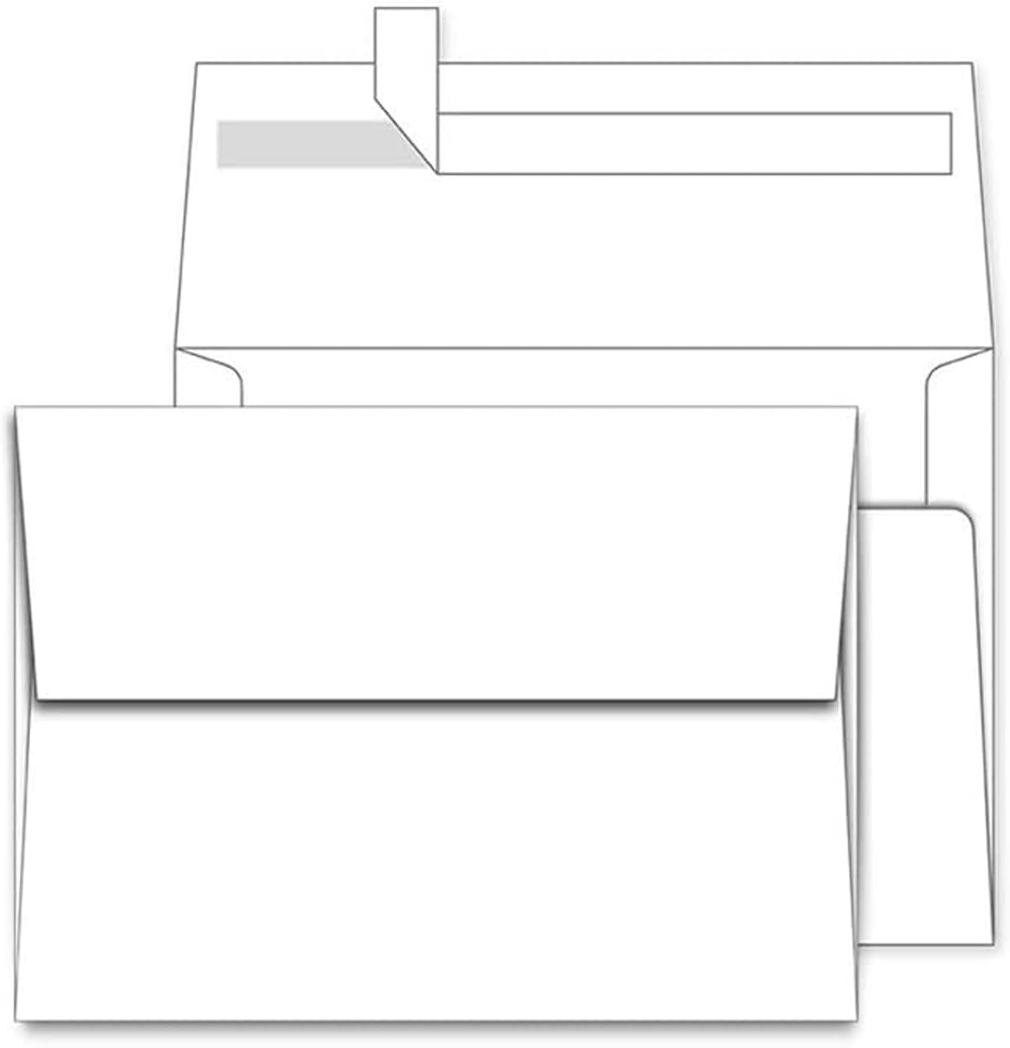 100 Pack A2 White Envelopes Self Sealing Adhesive Perfect for Weddings, RSVP, In
