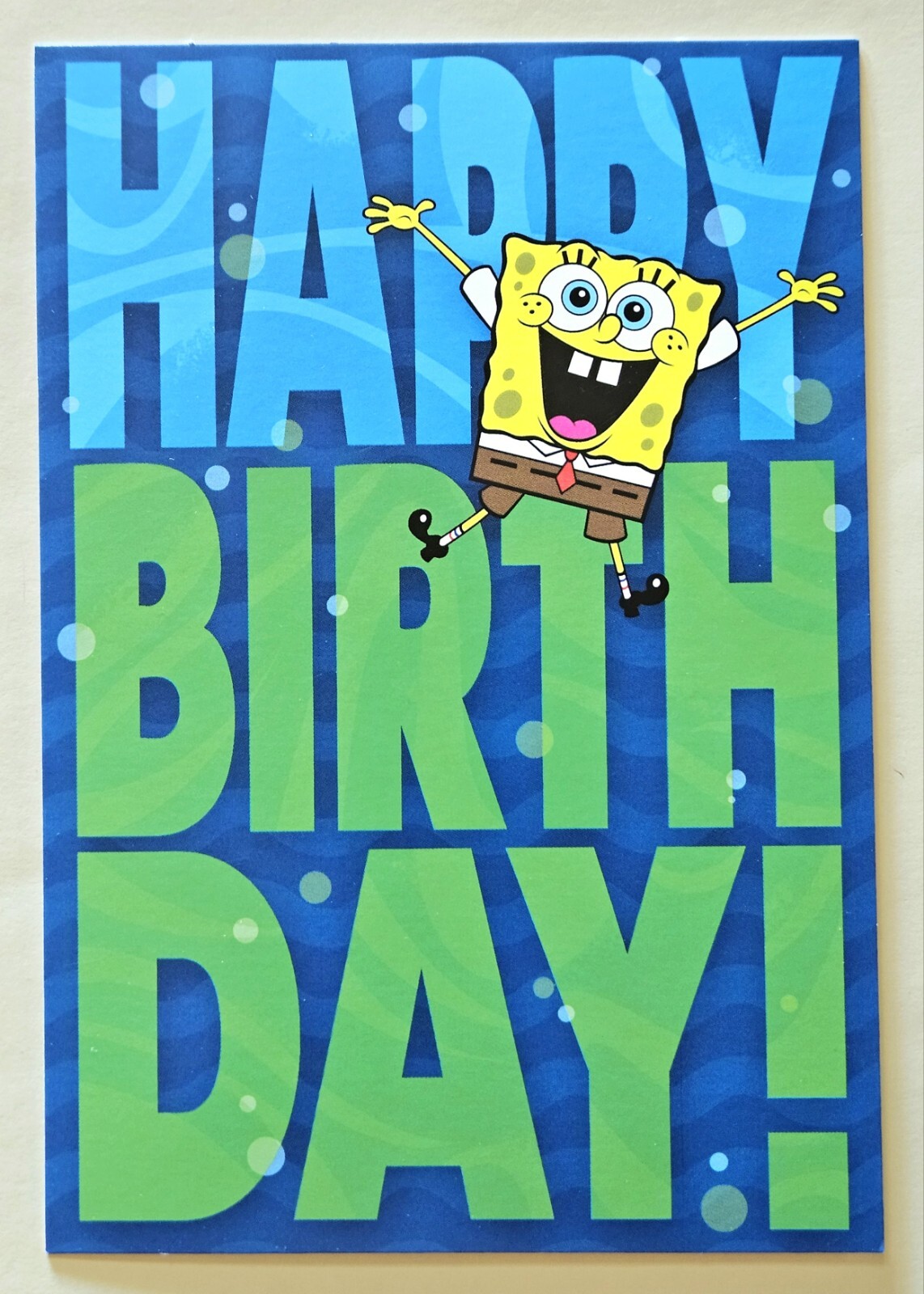 Happy Birthday/SpongeBob Greeting Card/Hallmark (incl. Envelope 5×7″)