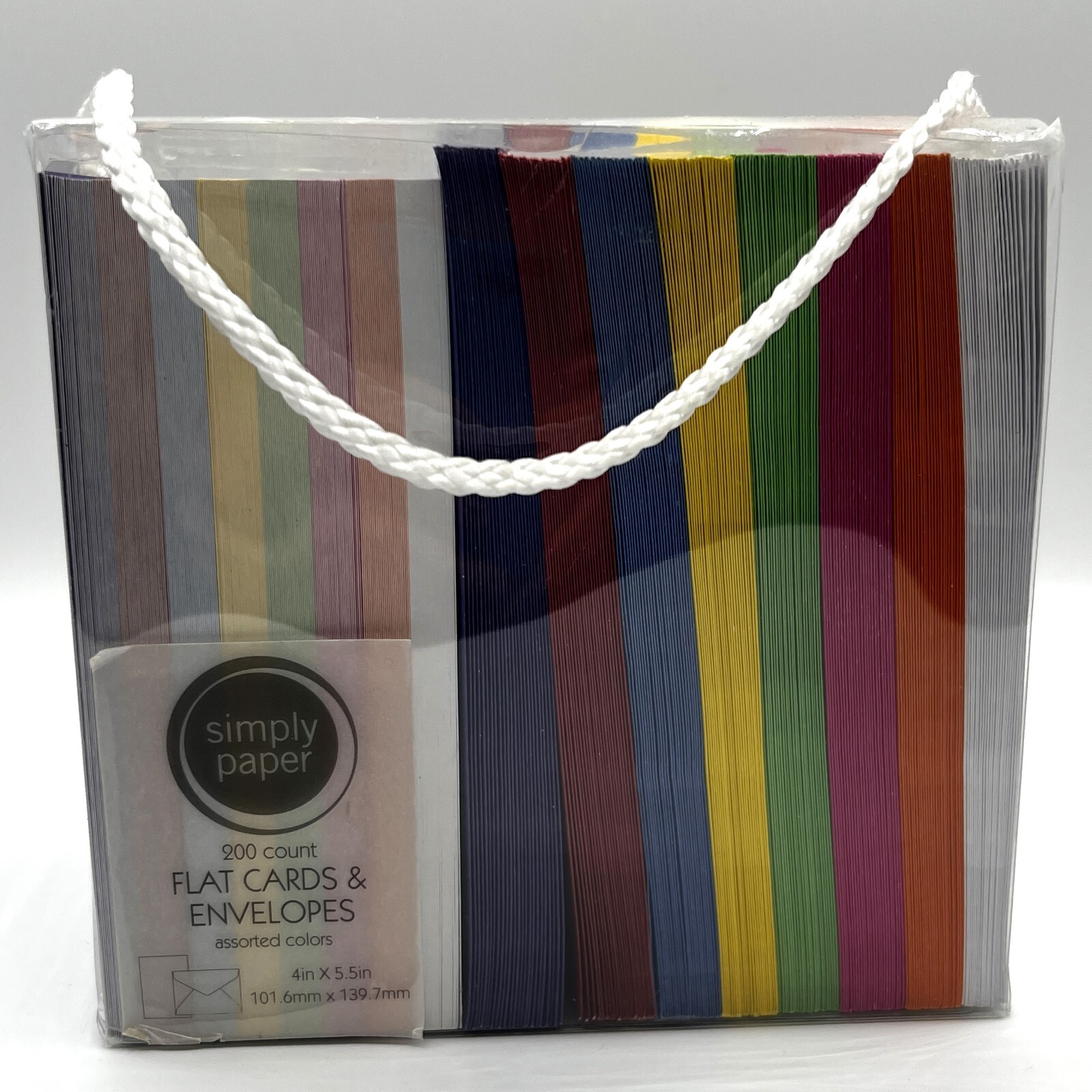 Vintage Simply Paper 200 Count Flat Cards & Envelopes Assorted Colors 4″ x 5.5″