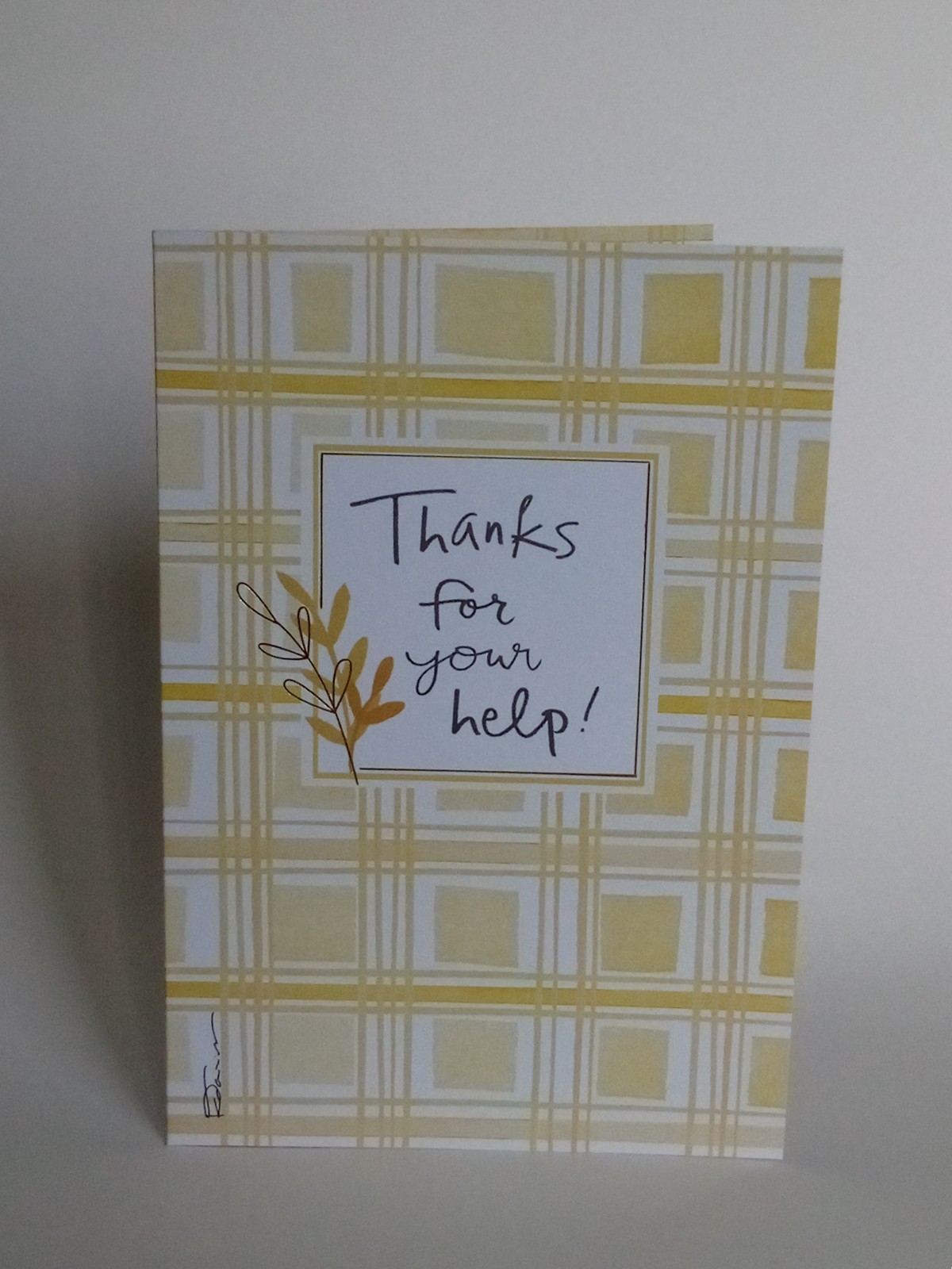 Thank You Greeting, Thanks For Your Help!, 6×4, w/ envelope,