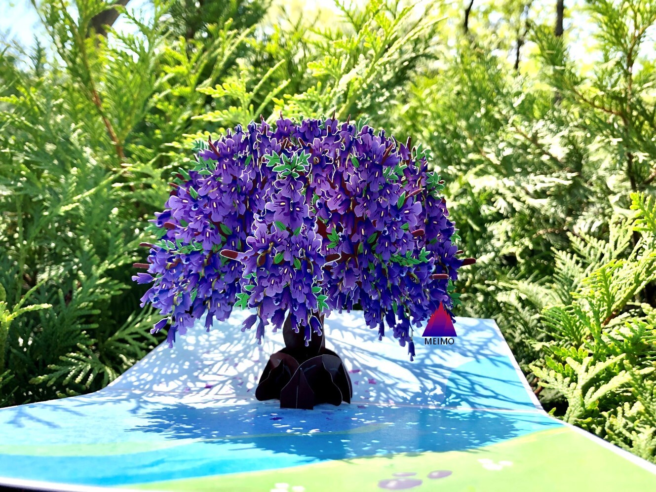 3D Pop Up Greeting Card Jacaranda Flower Floral Birthday Thank You Valentine Mom