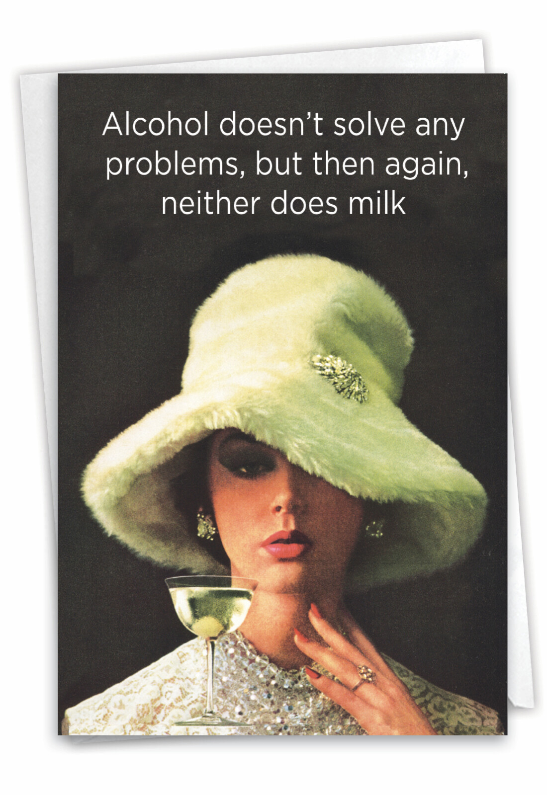 1 Funny Birthday Card with Envelope – Milk and Alcohol 4302