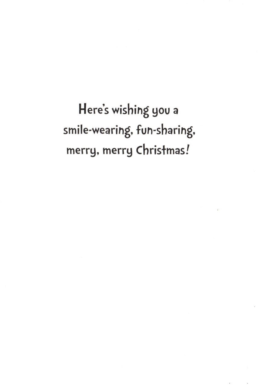 Dr. Seuss Merry Christmas Grinch Dog Max Antlers Gift Holiday Greeting Card