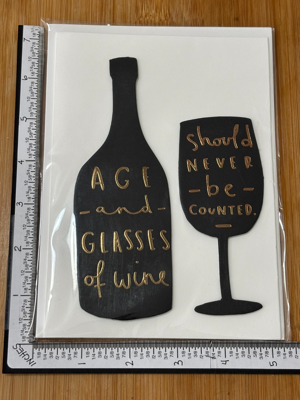Papyrus Premium Greeting NEW Card Happy Birthday Bottle Wine Glass Never Count