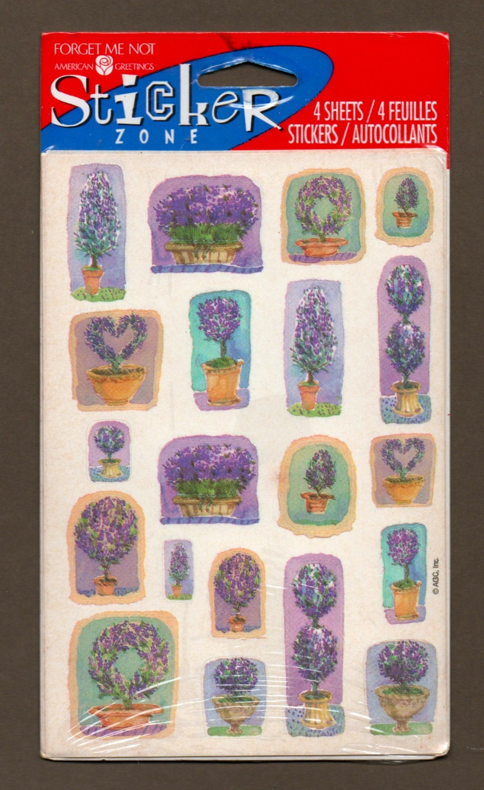 80 Purple Flower Stickers, Floral American Greetings Forget-Me-Not