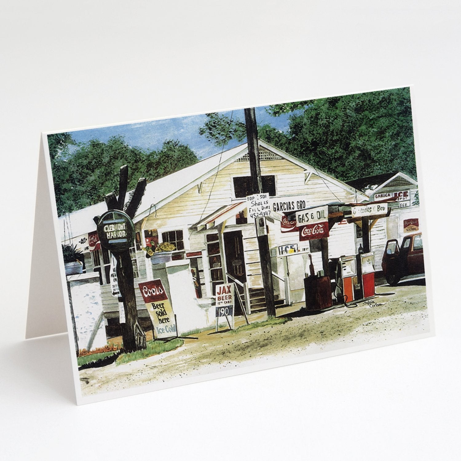 Caroline’s Treasures Garcia’s Grocery Store Greeting Cards Pack 8 8130GCA7P