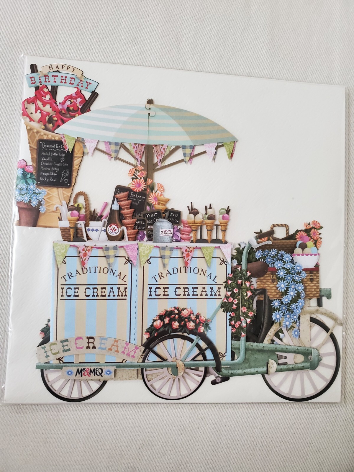 Paper D’Art Pop-Up Greeting Card The Ice Cream Vendor 3D014
