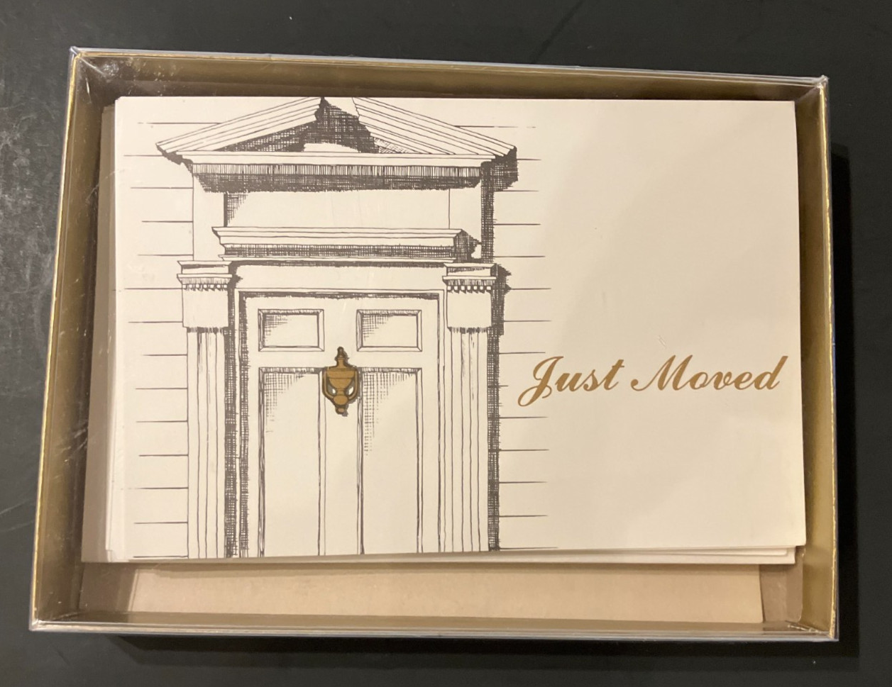 (10) Just Moved announcements in original box with Envelopes