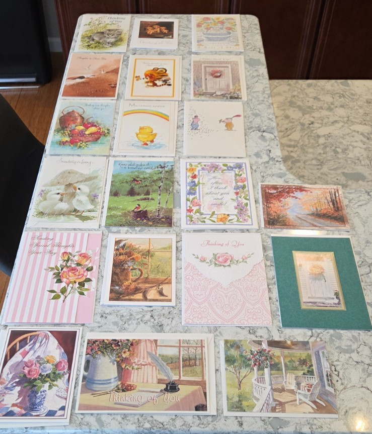New Vintage Cards Greeting Cards Thinking of You Friendship Lot of 20 USA Made