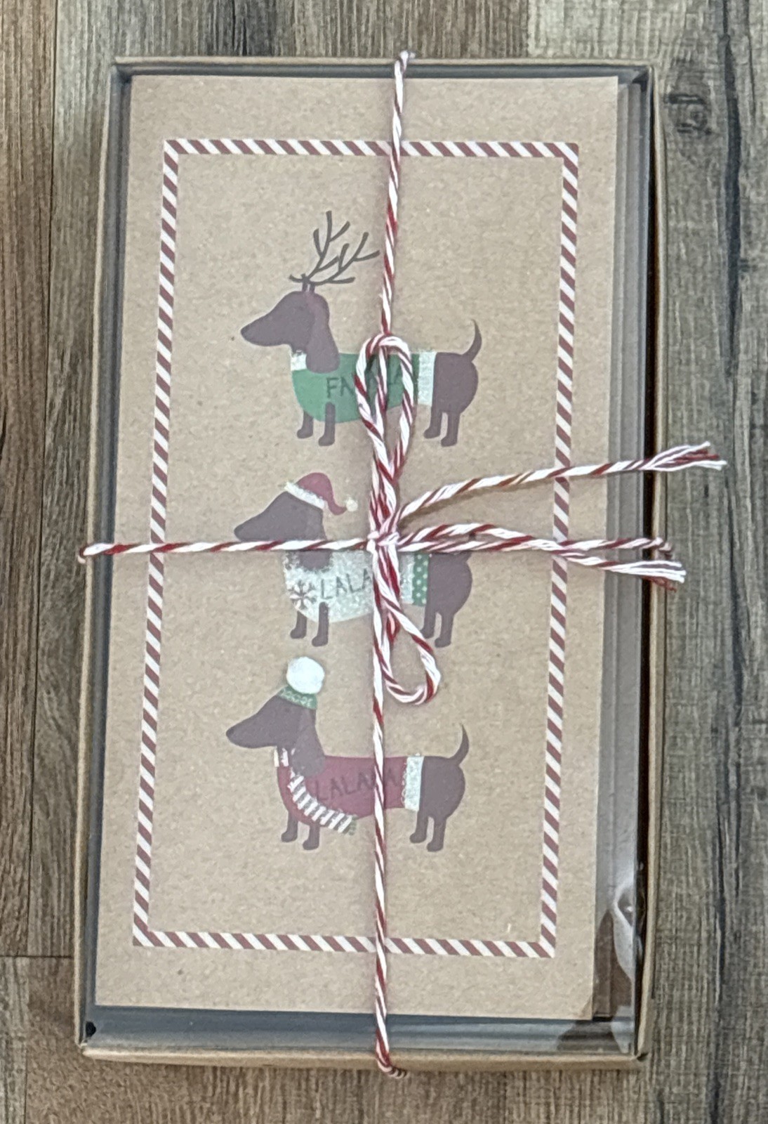 The Gift Wrap Company Dachshund Dogs Christmas Holiday Greeting Cards Set of 15