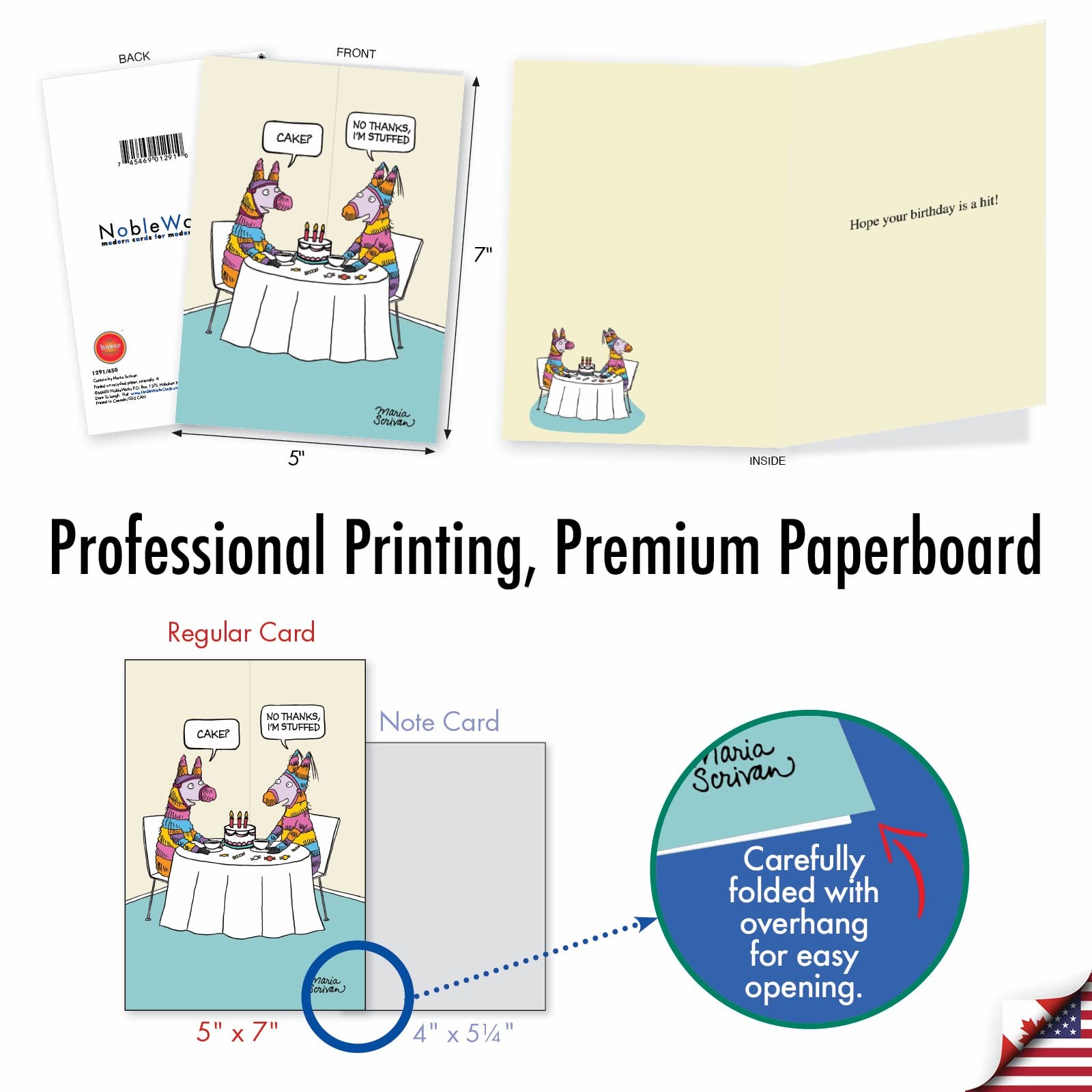 NobleWorks – Variety Pack of 36 Assorted Funny Birthday Greeting Cards Bulk B…