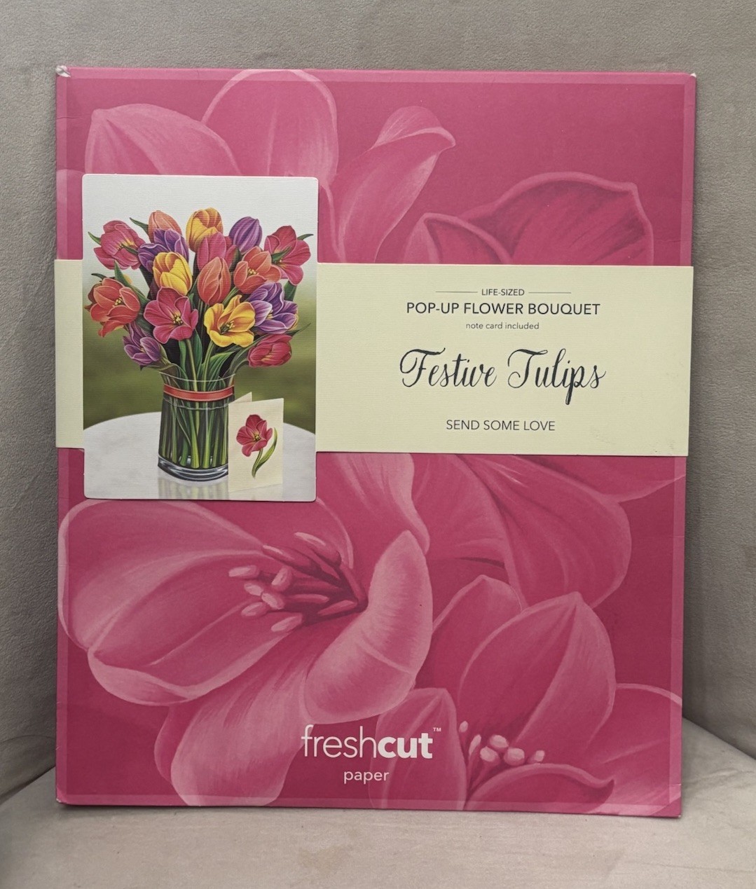 FreshCut Paper English Daffodils 3D Pop Up Flower Bouquet Card Gift