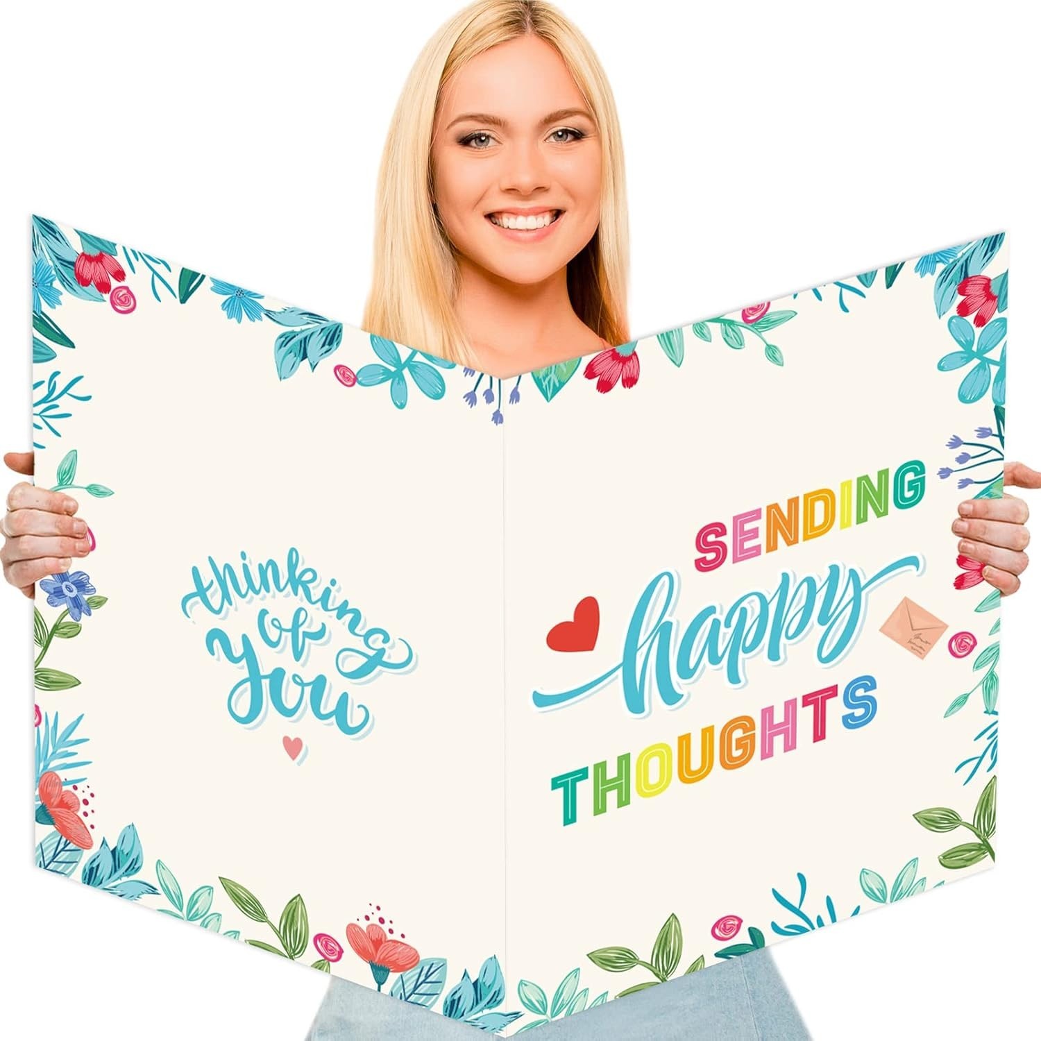 Jumbo Thinking of You Greeting Card with Envelope a Big Huge Miss Giant…