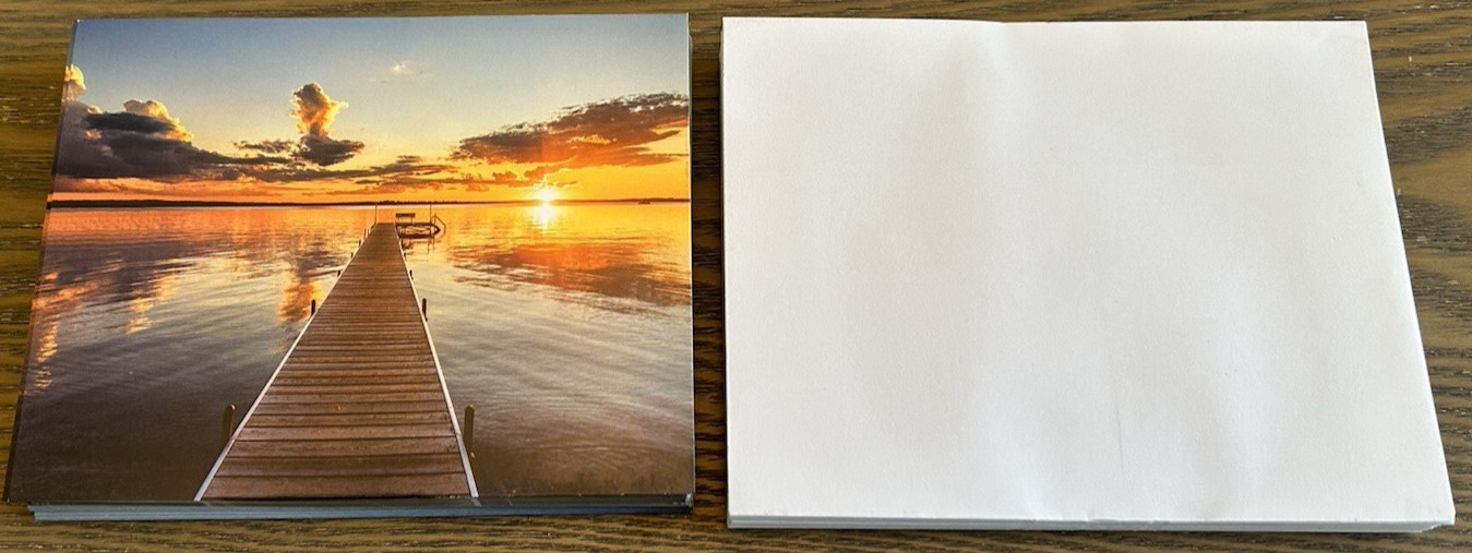 Sunset wooden Dock on lake 25 Blank Note Cards & Envelopes Buffini & Co
