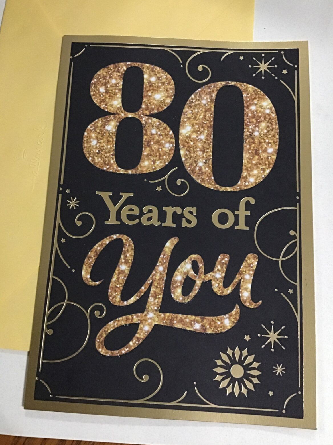 Happy Birthday 80th 80 Years Of You 5.5”x8” Large Hallmark Greeting Card