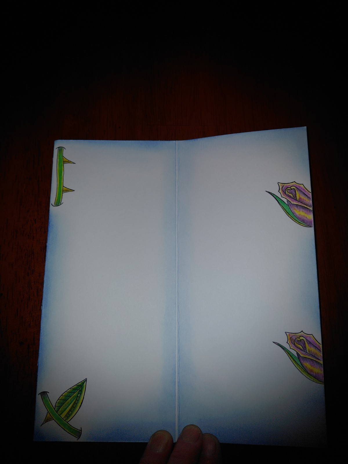 Mother’s Day Folded Greeting Card for Mother – Floral Flowers White Purple Green
