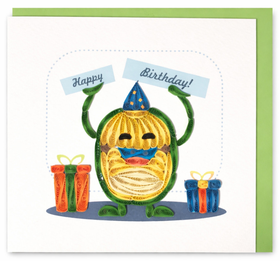 Handmade Quilled Cute Character Card | Birthday Greeting Card Gift Idea