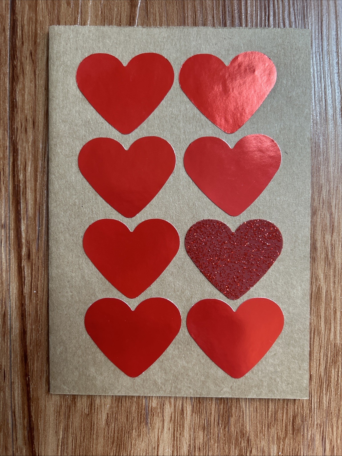 Lot Of 10 Hearts Blank Greeting Cards Handmade On Kraft Card Stock Notecard
