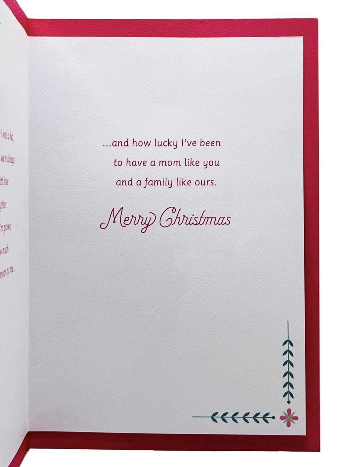 Christmas Card For Mom Metallic Foil Ornament Jeweled Hallmark Greeting Card NEW