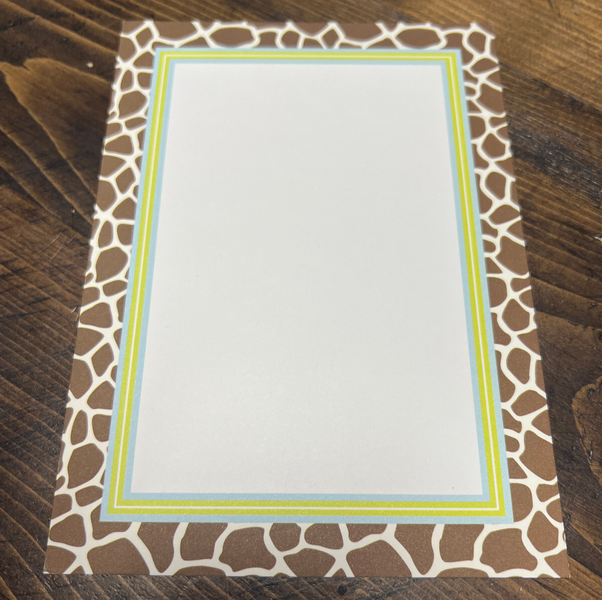 BLANK LOT of 100 Animal Giraffe Print Generic Party Invitations DIY Print