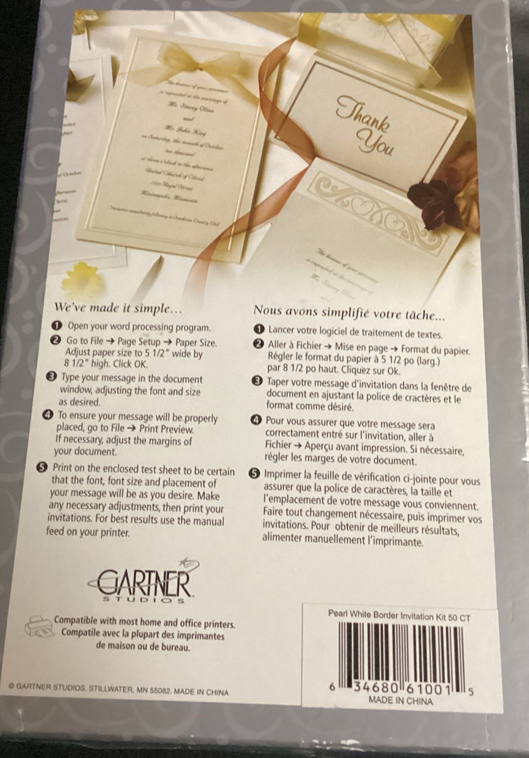 Gartner Studios create your own computer Invitation Kit 50 Count invitations