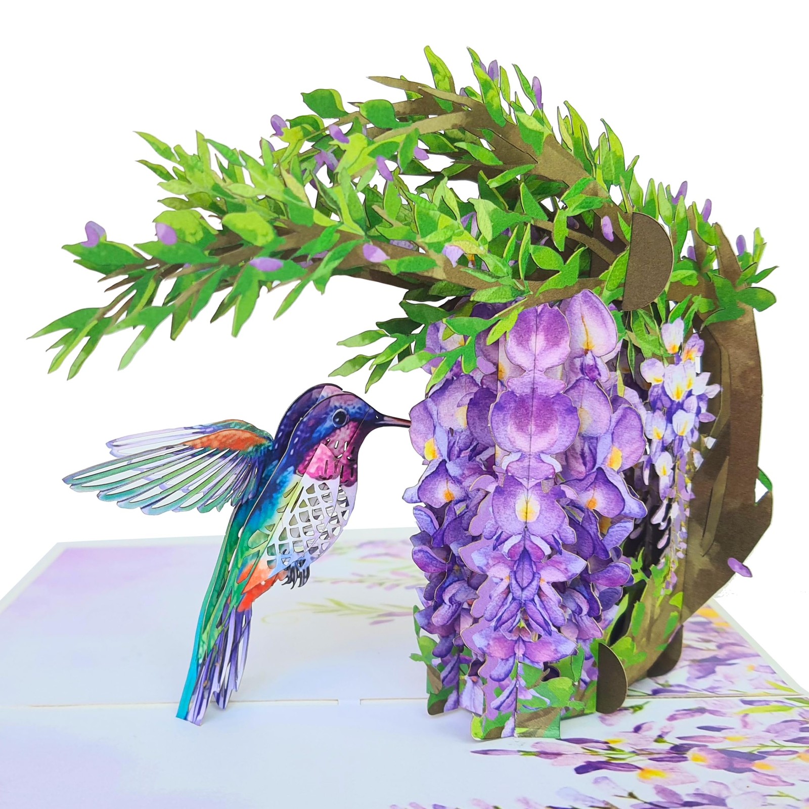– Mothers Day Card, 6×8 in Pop Up Birthday Card For Women, Hummingbird Wister…