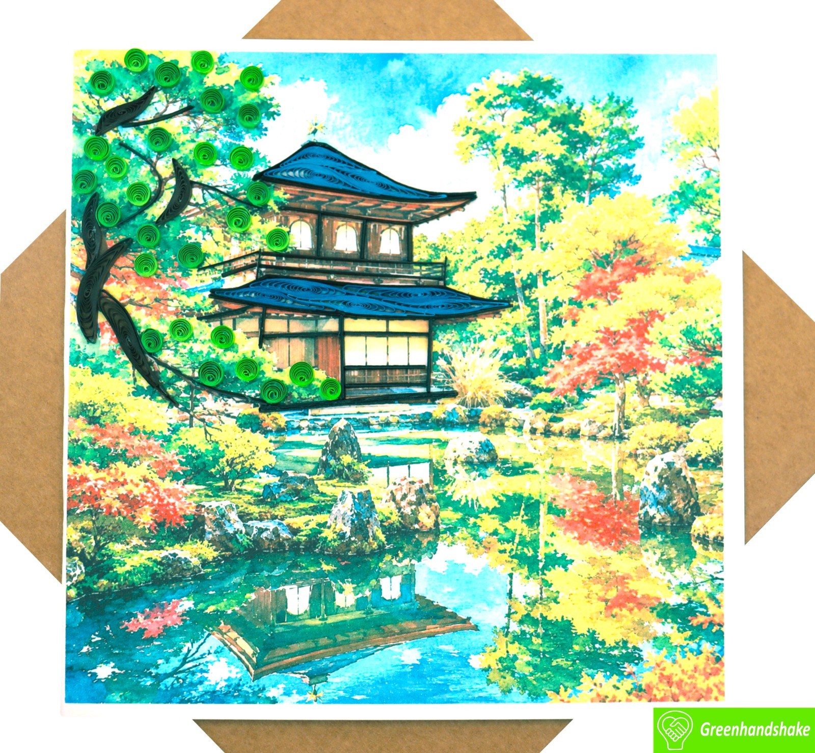 Harmony of Japan Quilling Greeting Card – Dedicated Handmade Art