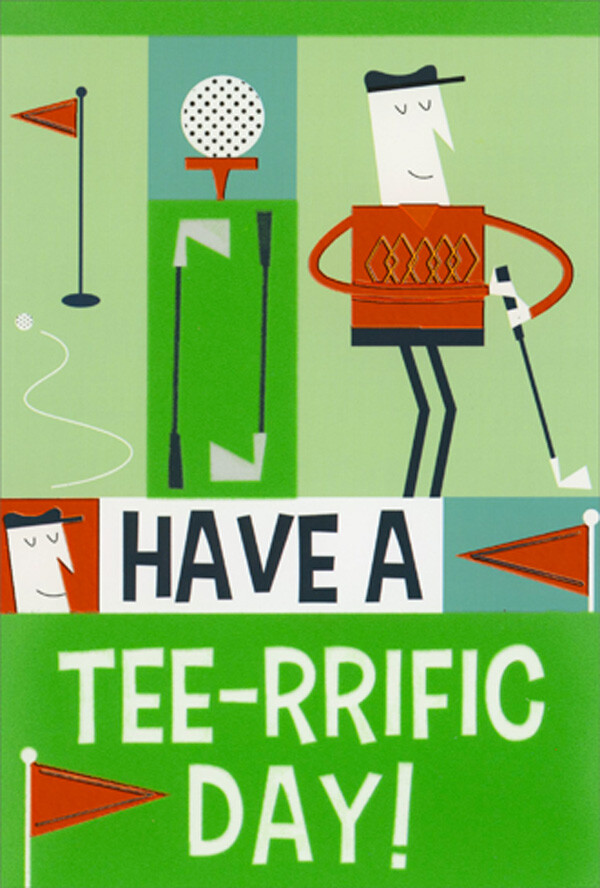 Pictura Tee-rrific Day Golf Birthday Card for Man Him